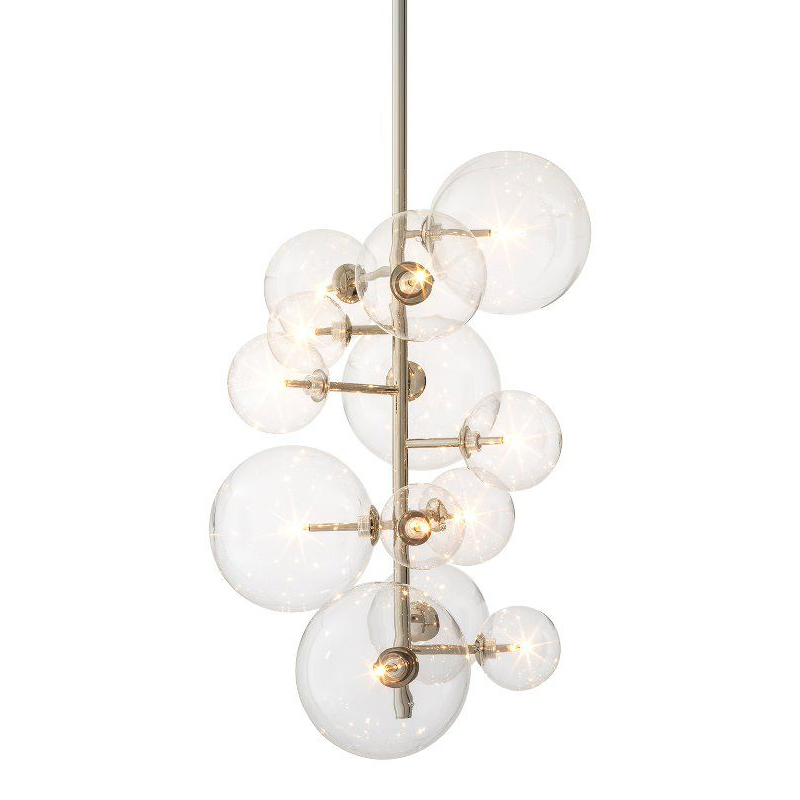 Люстра Eichholtz Chandelier Ezra Nickel Никель Прозрачный Люстра Eichholtz Chandelier Ezra Nickel Никель Прозрачный в Липецке | Loft Concept