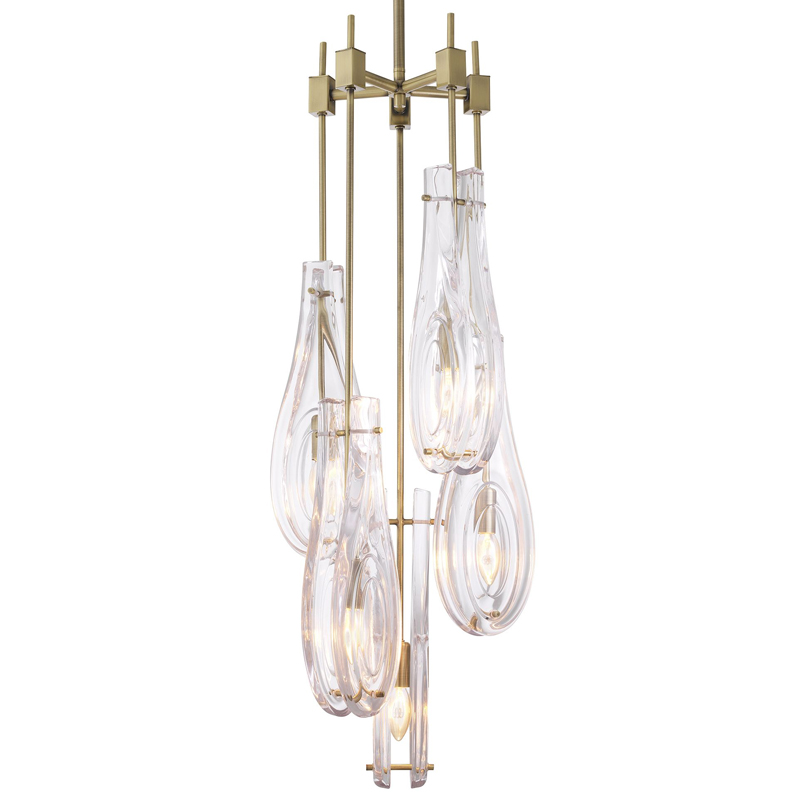 Люстра Eichholtz Chandelier Bellano L Brass Латунь Прозрачный Люстра Eichholtz Chandelier Bellano L Brass Латунь Прозрачный в Липецке | Loft Concept