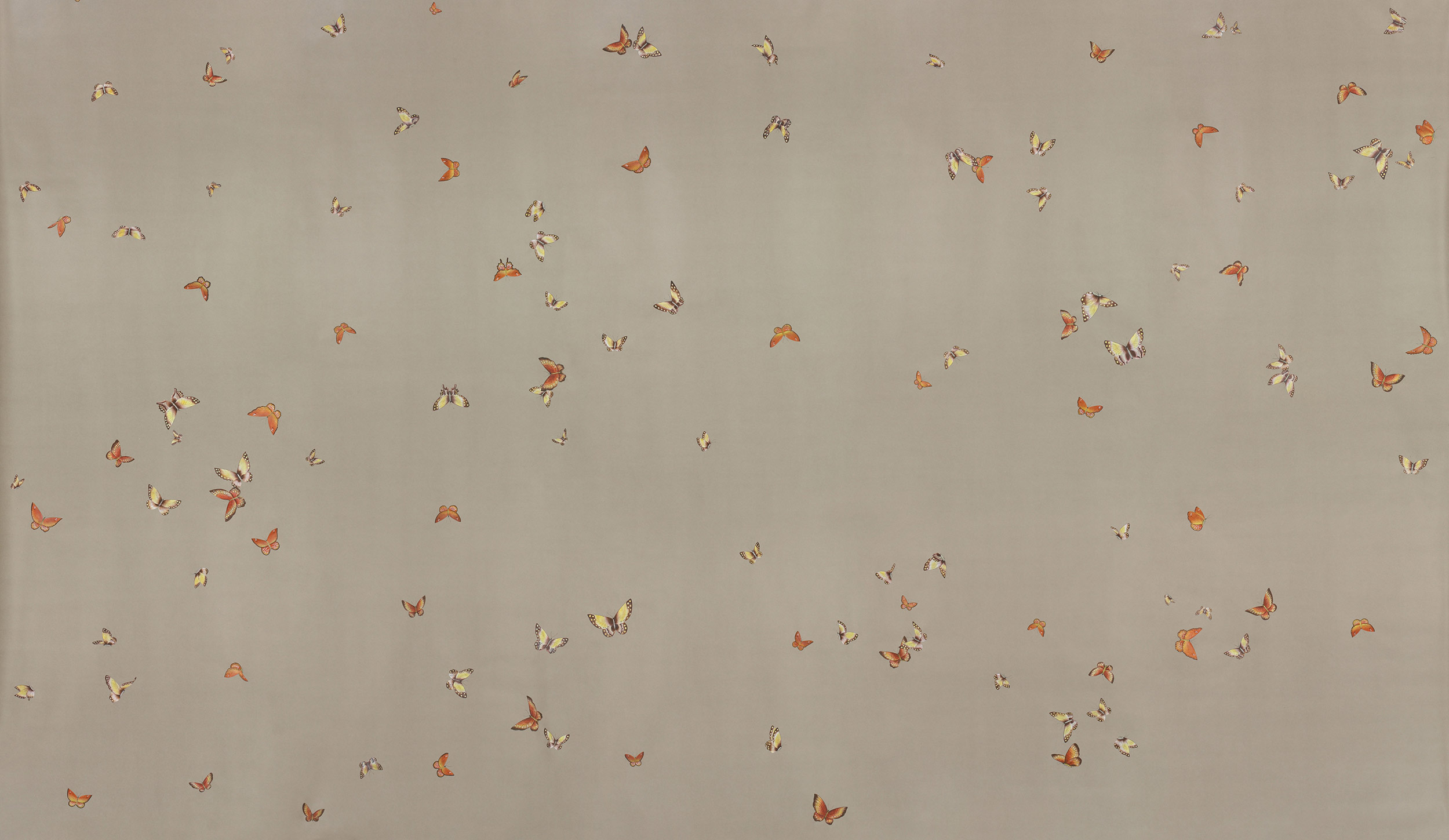 Обои ручная роспись Butterflies Echo on dyed paper Обои ручная роспись Butterflies Echo on dyed paper - постер Loft-Concept в Липецке
