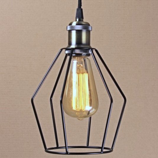 Подвесной светильник Wire Cage Pendant Trew Black Черный Подвесной светильник Wire Cage Pendant Trew Black Черный в Липецке | Loft Concept