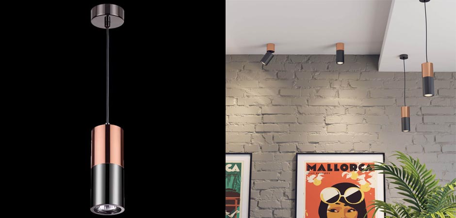 Подвесной светильник Modern Illumination Black & Copper Подвесной светильник Modern Illumination Black & Copper - Loft-Concept в Липецке