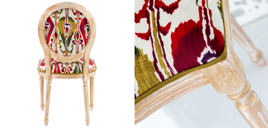 Стул Ikat Pattern Красно-белый Стул Ikat Pattern Красно-белый - Loft-Concept в Липецке
