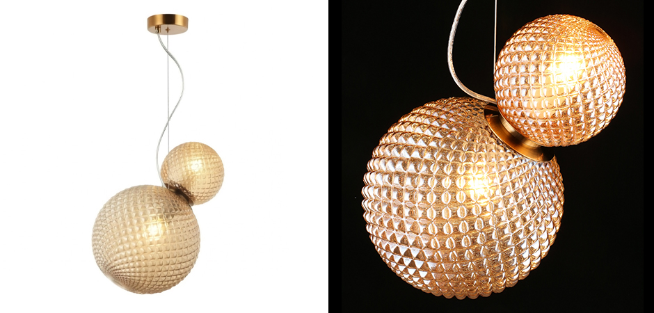 Подвесной светильник Perforated Bubbles с темным плафоном Подвесной светильник Perforated Bubbles с темным плафоном - Loft-Concept в Липецке