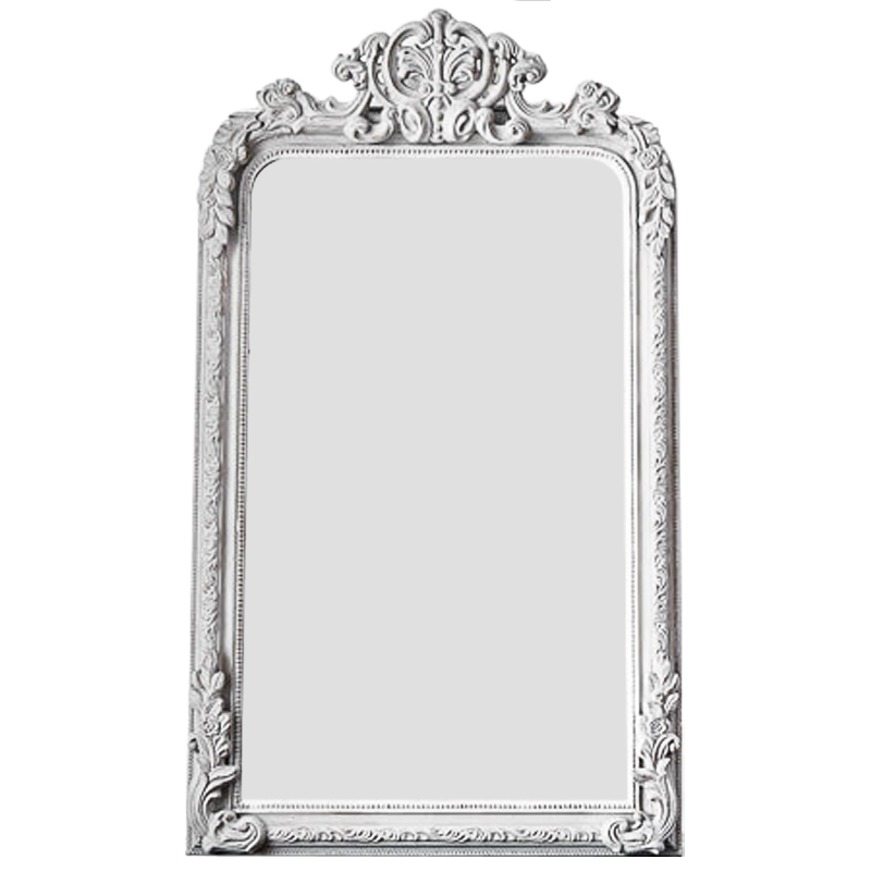Зеркало Aged White Mirror Белый винтажная патина Античное зеркальное стекло Зеркало Aged White Mirror Белый винтажная патина Античное зеркальное стекло в Липецке | Loft Concept