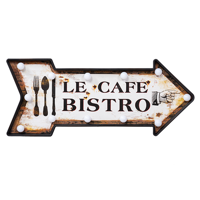 Аксессуар на стену Le cafe bistro Белый Коричневый винтаж Аксессуар на стену Le cafe bistro Белый Коричневый винтаж в Липецке | Loft Concept