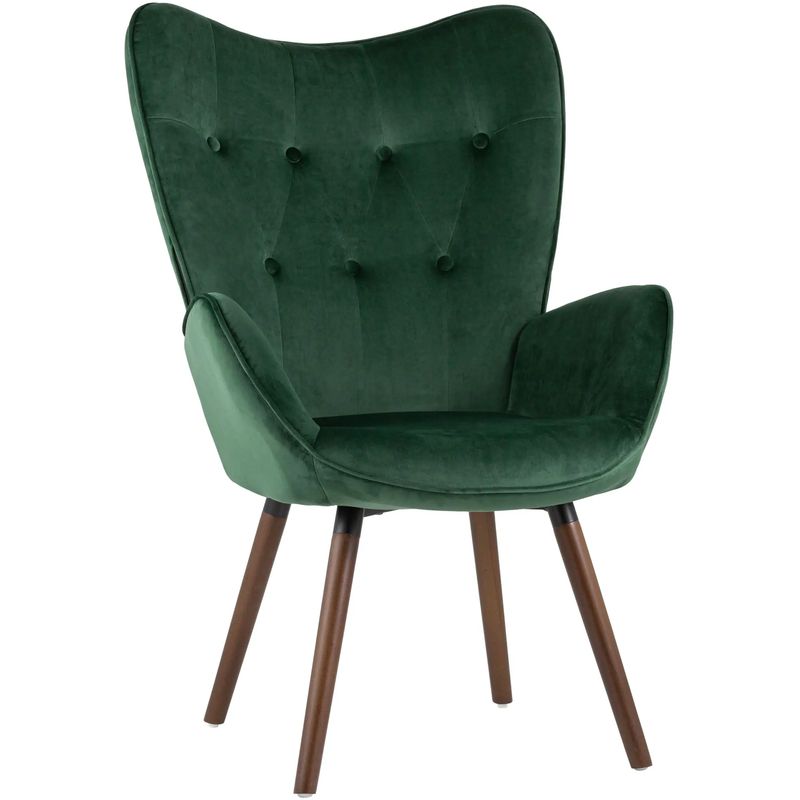 Полукресло Зеленый Велюр Grandee Chair Зеленый Коричневый Полукресло Зеленый Велюр Grandee Chair Зеленый Коричневый в Липецке | Loft Concept