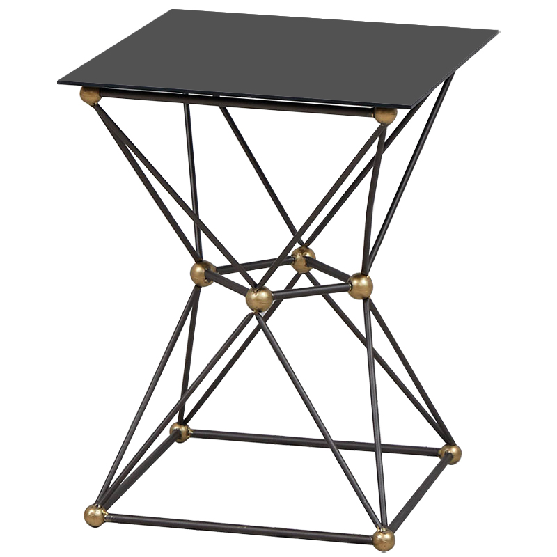 Приставной стол Rubio Side Table Черный Золотой Приставной стол Rubio Side Table Черный Золотой в Липецке | Loft Concept