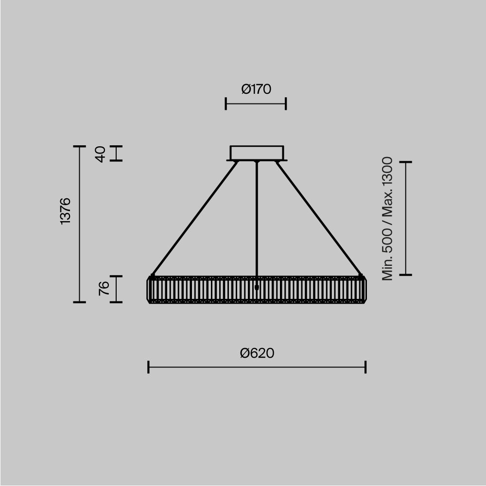 Люстра подвесная Krone 3000К 36Вт в Липецке