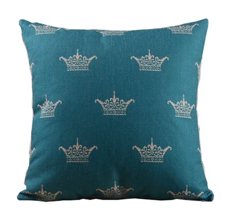 Подушка crown and blue Бирюзовый Подушка crown and blue Бирюзовый в Липецке | Loft Concept