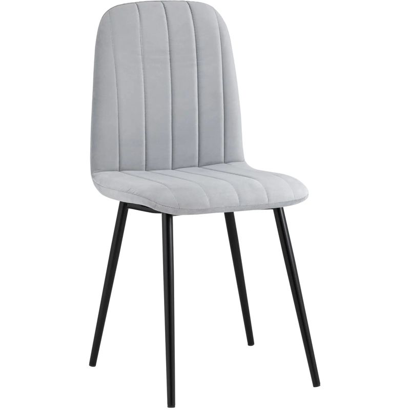Стул Easy Chair Велюр Светло-Серый цвет Светло-серый Черный Стул Easy Chair Велюр Светло-Серый цвет Светло-серый Черный в Липецке | Loft Concept