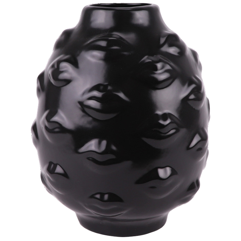 Ваза GILDED GALA ROUND BLACK Vase Черный Ваза GILDED GALA ROUND BLACK Vase Черный в Липецке | Loft Concept
