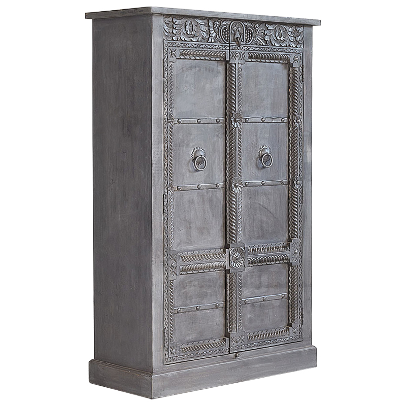 Шкаф Sudarshan Grey Mango Wardrobe Серый Шкаф Sudarshan Grey Mango Wardrobe Серый в Липецке | Loft Concept