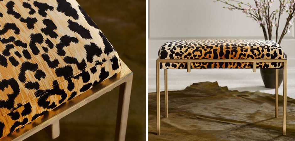 Пуф Metal and Leopard Ottoman Пуф Metal and Leopard Ottoman - Loft-Concept в Липецке