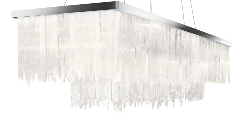 Люстра LAMP SELENITE RECT chromium 130 - фото №1