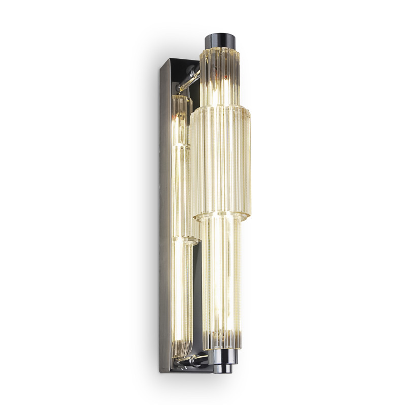 Бра с вертикальным узким плафоном Fuse Crystal Beige Хром Бежевый Бра с вертикальным узким плафоном Fuse Crystal Beige Хром Бежевый в Липецке | Loft Concept