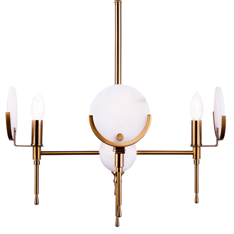 Люстра Levanzo Chandelier 50 Золотой Белое матовое стекло в Липецке | Loft Concept 