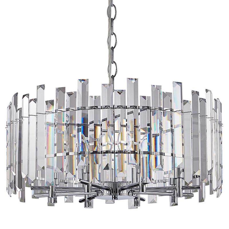 Люстра Langley Chandelier chrome 60 Хром Прозрачный Люстра Langley Chandelier chrome 60 Хром Прозрачный в Липецке | Loft Concept