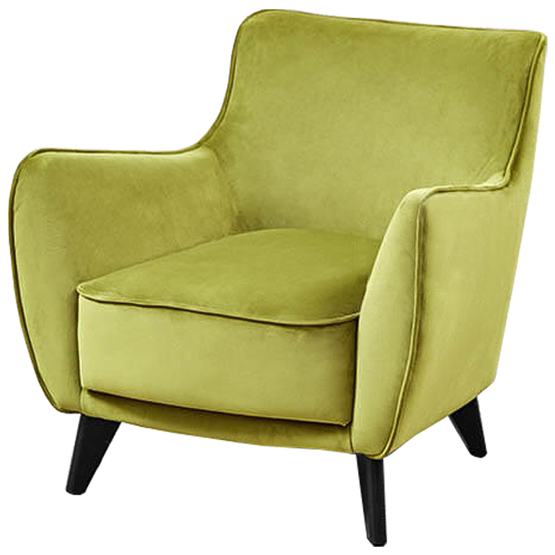 Кресло Light Green Softness Chair Салатовый Коричневый Кресло Light Green Softness Chair Салатовый Коричневый в Липецке | Loft Concept