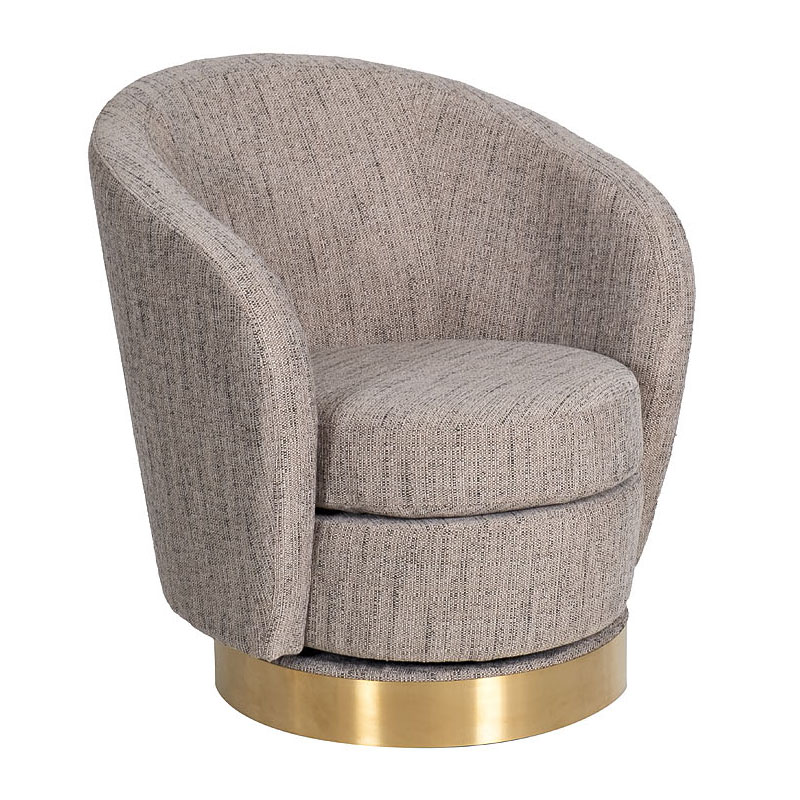Кресло Julia Armchair Golden Belt Бежево-серый Кресло Julia Armchair Golden Belt Бежево-серый в Липецке | Loft Concept