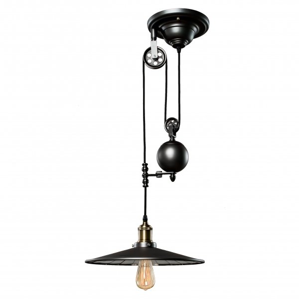 Подвесной светильник Loft Cone Pendant Balance Line 1 Винтажный черный Подвесной светильник Loft Cone Pendant Balance Line 1 Винтажный черный в Липецке | Loft Concept