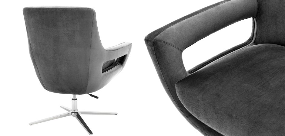 Кресло Eichholtz Swivel Chair Flavio Grey Кресло Eichholtz Swivel Chair Flavio Grey - Loft-Concept в Липецке