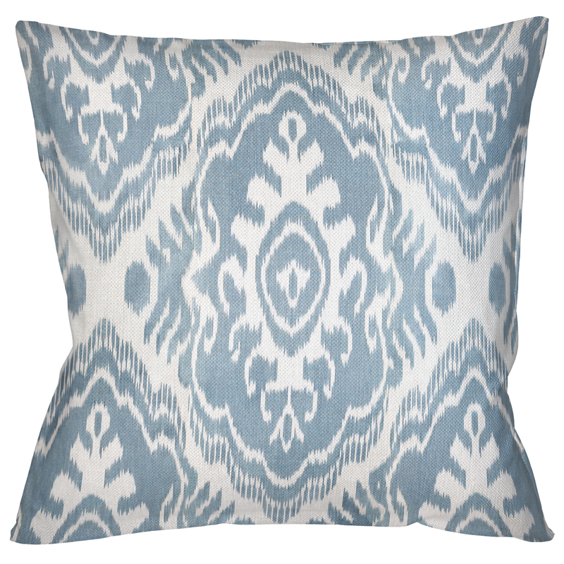 Декоративная подушка со светло-голубым узором Ikat Pattern Голубой Белый Бежевый Декоративная подушка со светло-голубым узором Ikat Pattern Голубой Белый Бежевый в Липецке | Loft Concept