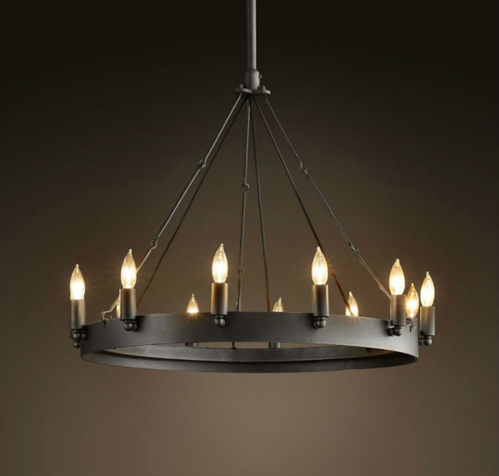 Люстра Camino Round Chandelier Черный Люстра Camino Round Chandelier Черный в Липецке | Loft Concept