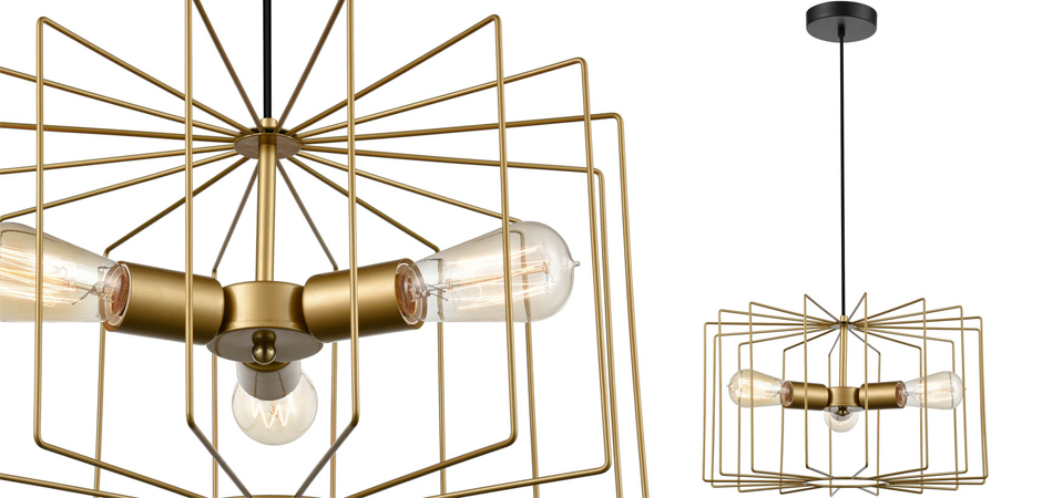 Люстра Cage Wire Color gold Люстра Cage Wire Color gold - Loft-Concept в Липецке