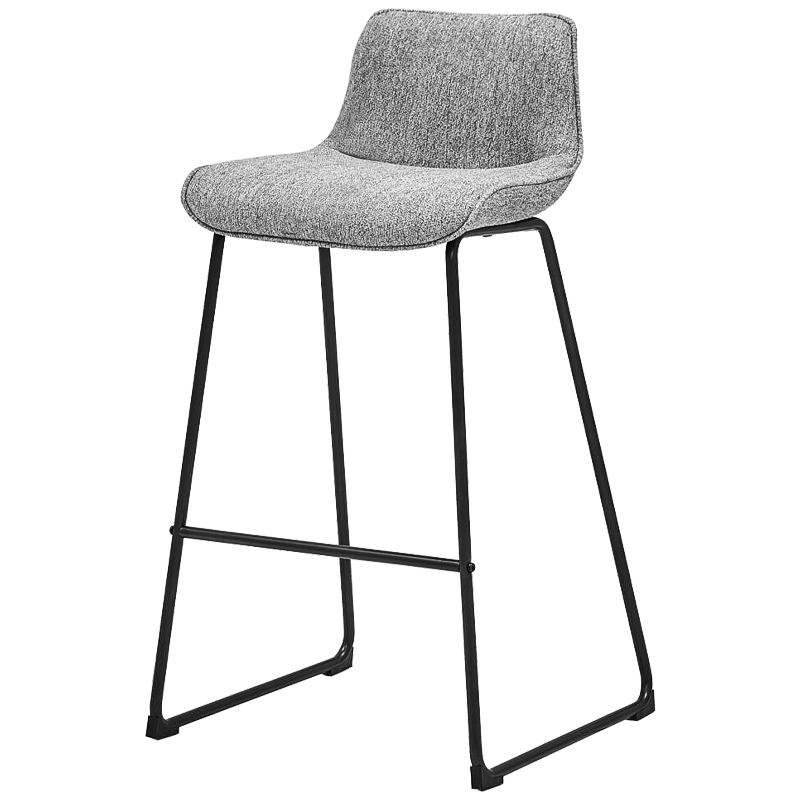 Барный стул Alonzo Bar Stool Gray Черный Светло-серый Барный стул Alonzo Bar Stool Gray Черный Светло-серый в Липецке | Loft Concept