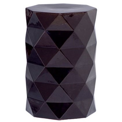Керамический табурет Octagon Geometric Черный Керамический табурет Octagon Geometric Черный в Липецке | Loft Concept