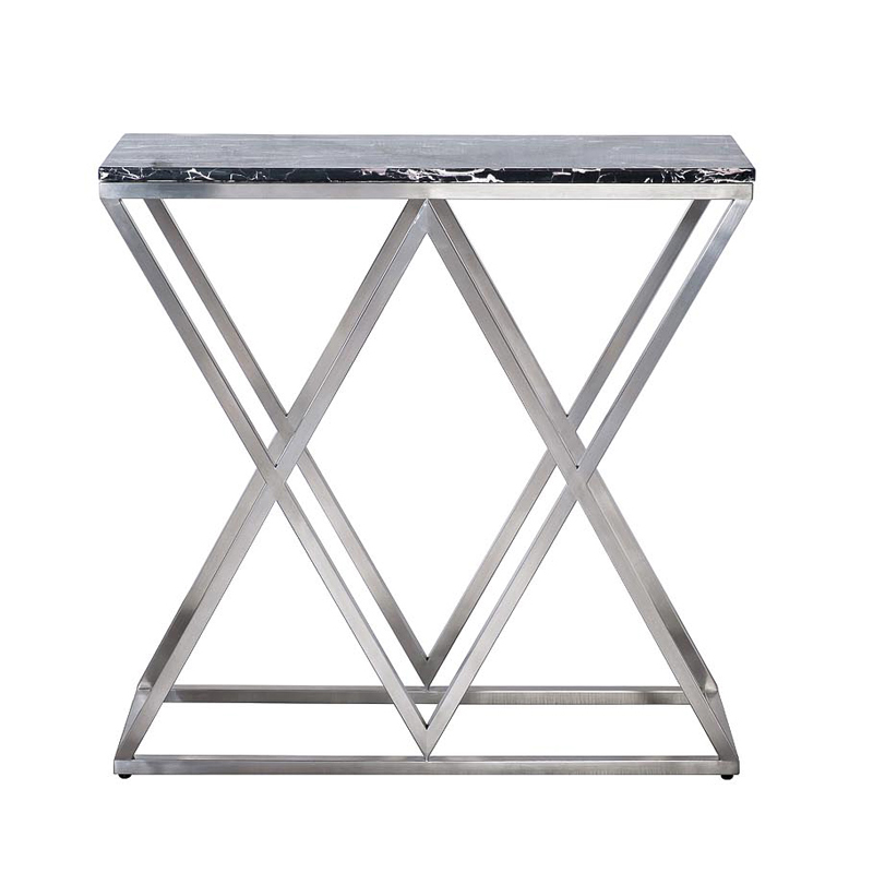 Консоль Ribero Console Черный Мрамор Nero Хром Консоль Ribero Console Черный Мрамор Nero Хром в Липецке | Loft Concept