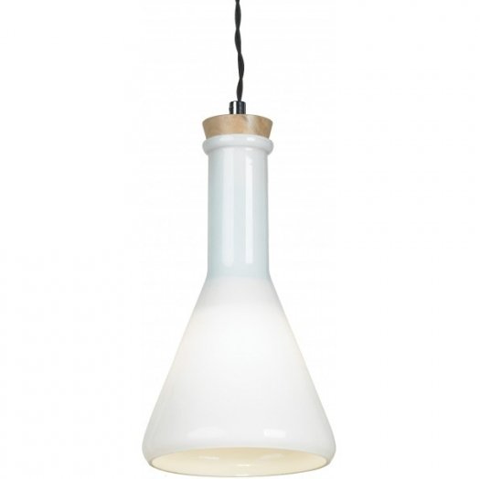 Подвесной светильник Glass Bottle Light 1 Белый Подвесной светильник Glass Bottle Light 1 Белый в Липецке | Loft Concept