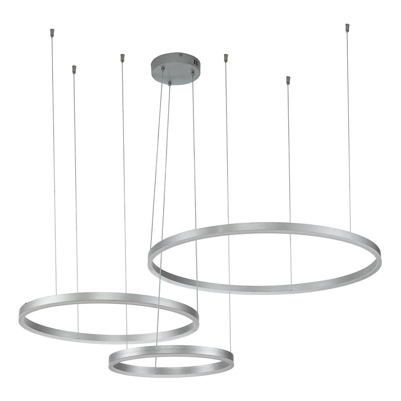 Подвесной светильник Neo Circles Triple Silver Серебряный в Липецке | Loft Concept 