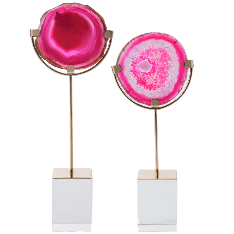Комплект из 2-х статуэток AGATE DESIGN Pink Комплект из 2-х статуэток AGATE DESIGN Pink в Липецке | Loft Concept