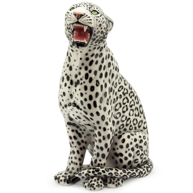 Статуэтка Abhika Leopard Dx Ivory Светло-бежевый Черный Статуэтка Abhika Leopard Dx Ivory Светло-бежевый Черный в Липецке | Loft Concept