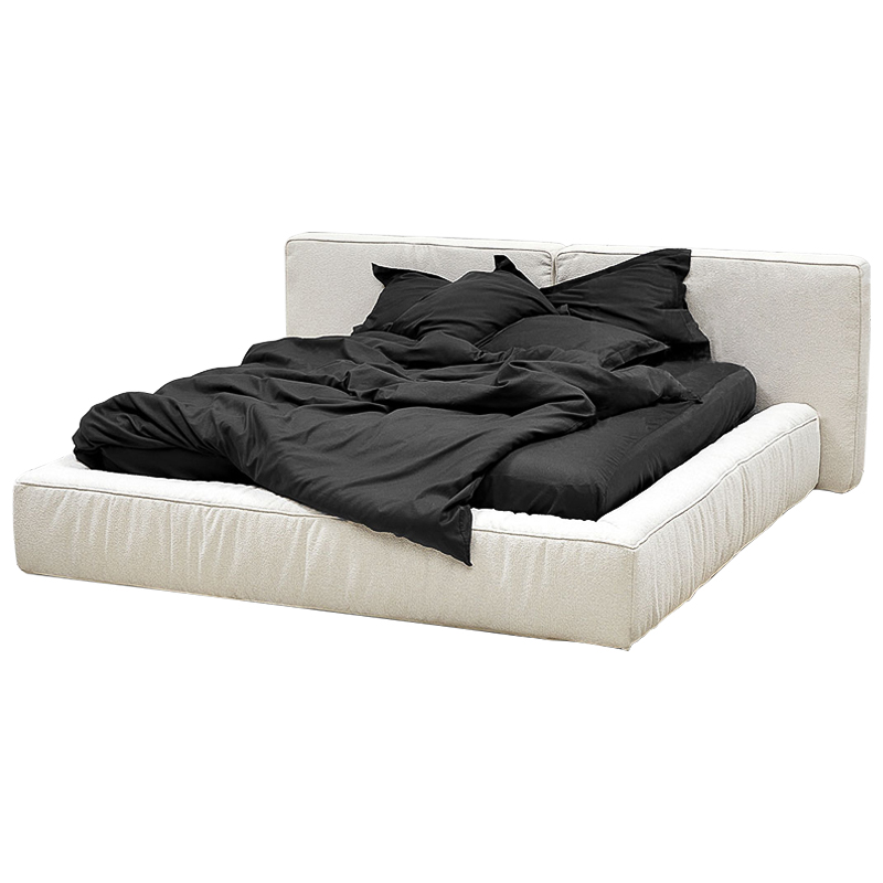 Кровать двуспальная с подъёмным механизмом Madelyn Bed White Белый Кровать двуспальная с подъёмным механизмом Madelyn Bed White Белый в Липецке | Loft Concept