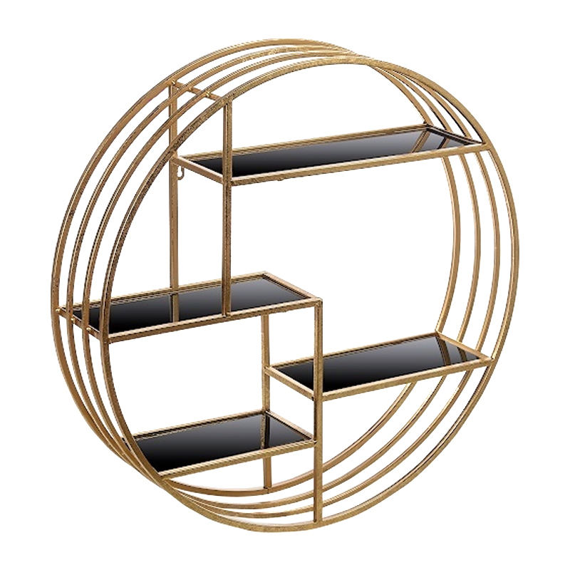 Полка Quaternion Circle Gold Золотой Желтый Полка Quaternion Circle Gold Золотой Желтый в Липецке | Loft Concept