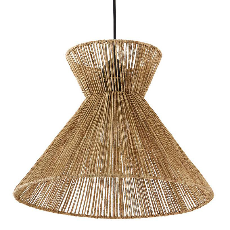 Подвесной светильник Signe Wicker Hemp Beige Horn Бежевый Подвесной светильник Signe Wicker Hemp Beige Horn Бежевый в Липецке | Loft Concept