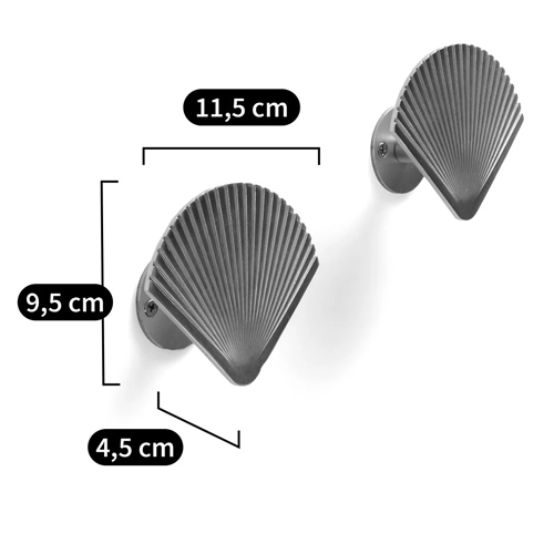 Комплект из 2-х настенных крючков из металла Shell Wall Hooks Комплект из 2-х настенных крючков из металла Shell Wall Hooks в Липецке