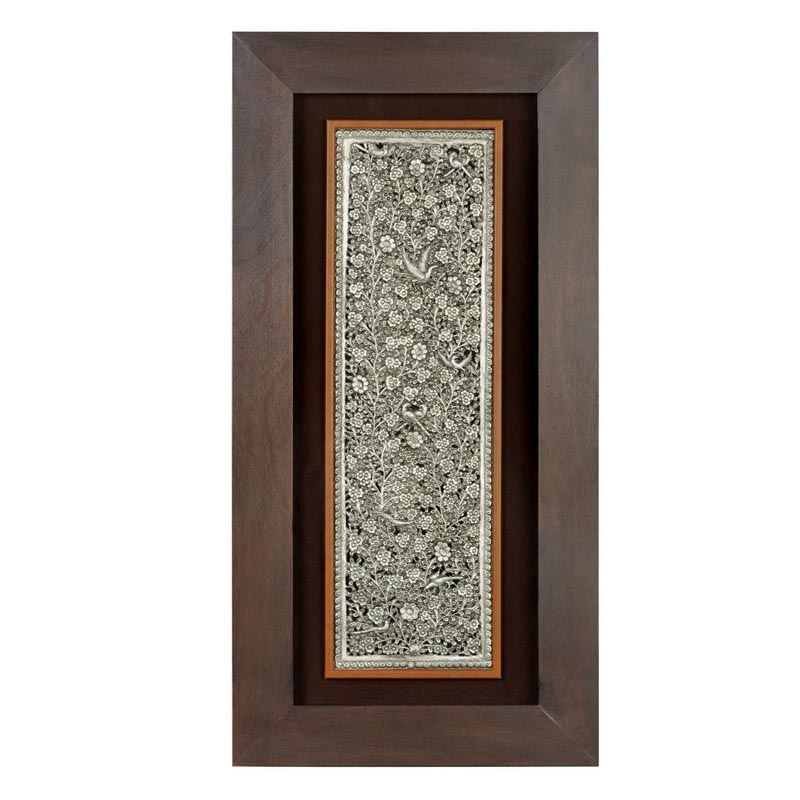 Панно Valene Silver Flowers 120 Черный Серебряный Коричневый Панно Valene Silver Flowers 120 Черный Серебряный Коричневый в Липецке | Loft Concept