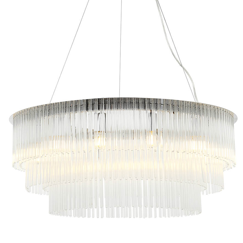 Люстра Harrison Chandelier chrome 12 lamp Хром Прозрачный Люстра Harrison Chandelier chrome 12 lamp Хром Прозрачный в Липецке | Loft Concept