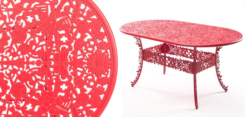 Обеденный стол Industry Collection ALUMINIUM OVAL TABLE – RED Обеденный стол Industry Collection ALUMINIUM OVAL TABLE – RED - Loft-Concept в Липецке