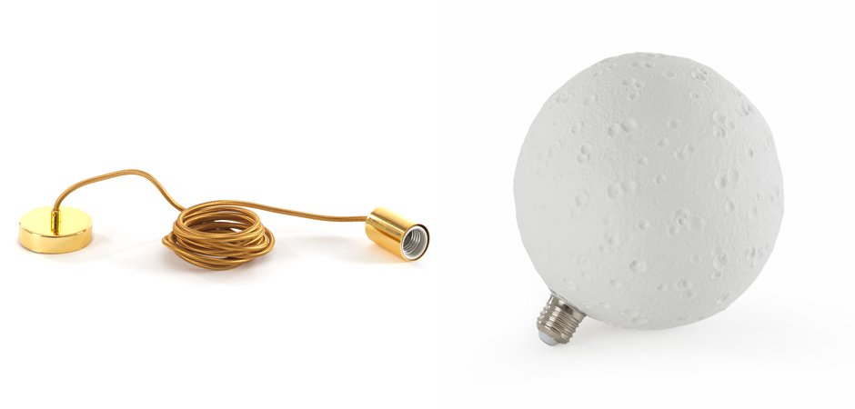 Подвесной светильник Seletti Moon Bulb Big Подвесной светильник Seletti Moon Bulb Big - Loft-Concept в Липецке