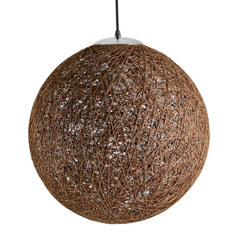 Подвесной светильник Moooi Thread Papier Mache Lamp brown Коричневый Подвесной светильник Moooi Thread Papier Mache Lamp brown Коричневый в Липецке | Loft Concept