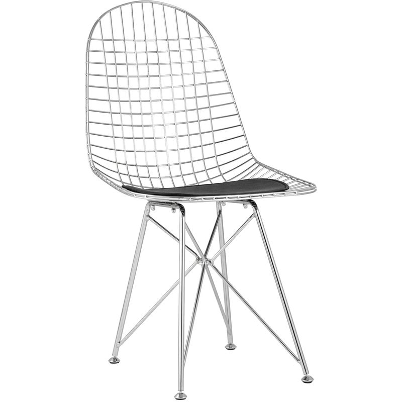 Стул Bertoia S Chair Хромированный Металл Хром Черный Стул Bertoia S Chair Хромированный Металл Хром Черный в Липецке | Loft Concept