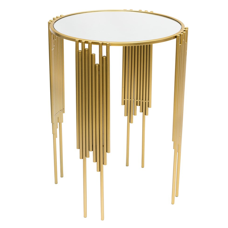 Приставной стол Interior Table зеркальная столешница Золотой Белый Приставной стол Interior Table зеркальная столешница Золотой Белый в Липецке | Loft Concept