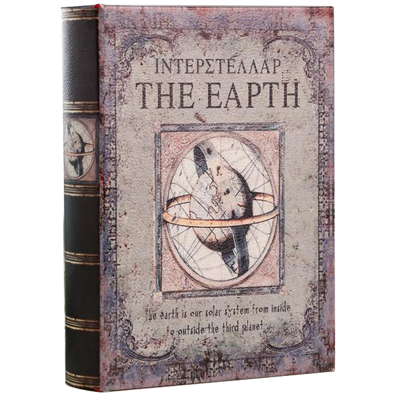Шкатулка-книга Interstellar The Earth Book Box Серый Коричневый Золотой Шкатулка-книга Interstellar The Earth Book Box Серый Коричневый Золотой в Липецке | Loft Concept