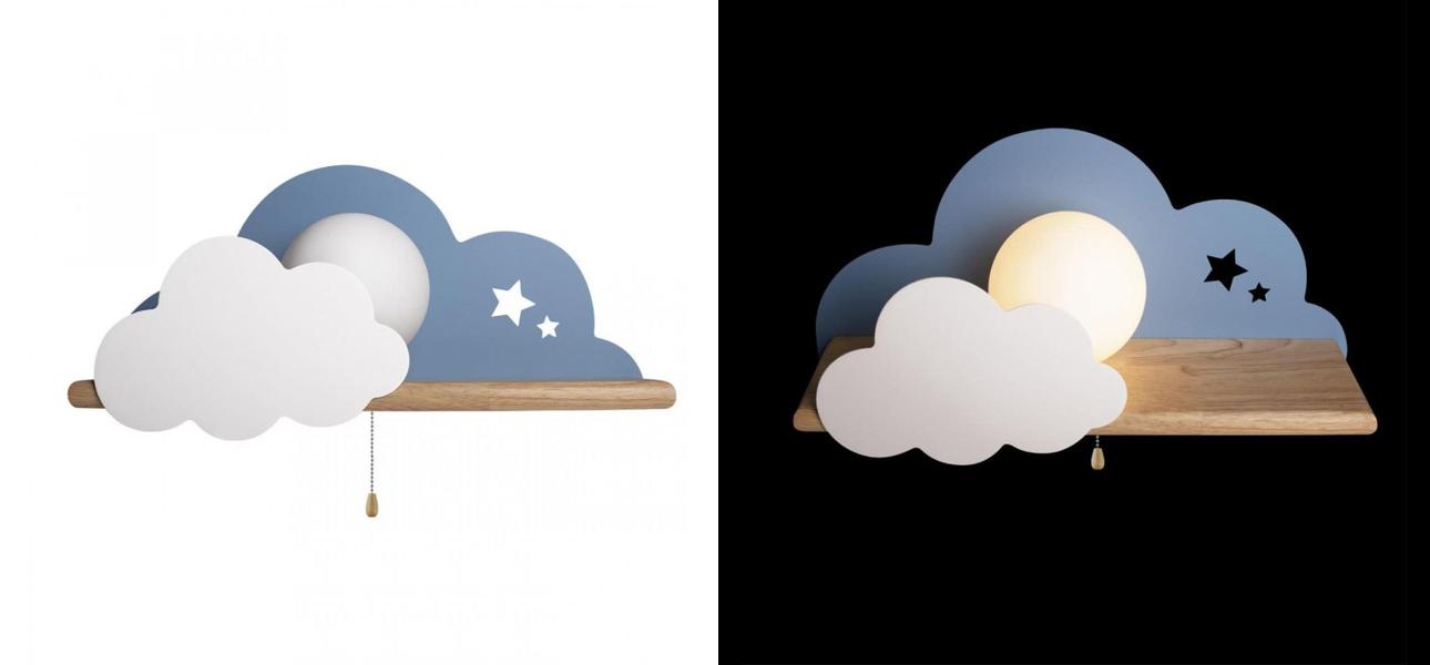 Бра с полкой голубое Облако Wall Lamp Blue Cloud - фото №1
