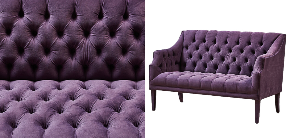 Диван Morton Capitone Sofa лиловый лен Диван Morton Capitone Sofa лиловый лен - Loft-Concept в Липецке