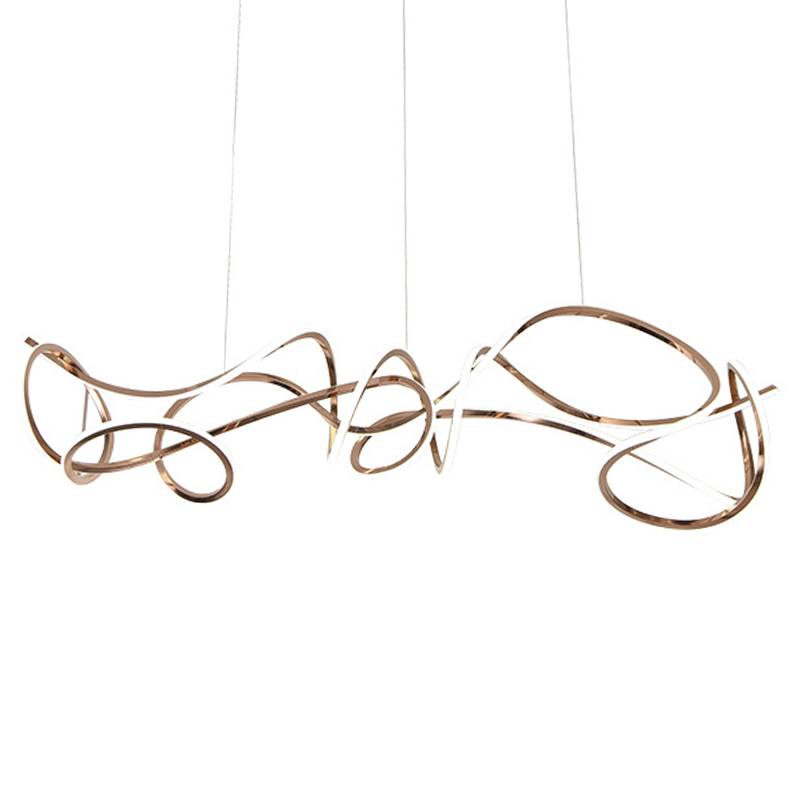 Светодиодная люстра Curly Ribbon Light Глянцевое золото Светодиодная люстра Curly Ribbon Light Глянцевое золото в Липецке | Loft Concept